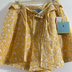 CeCe Yellow Floral Skirt